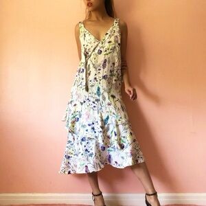 H&M Botanical Floral Asymmetric Dress